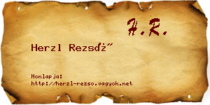 Herzl Rezső névjegykártya